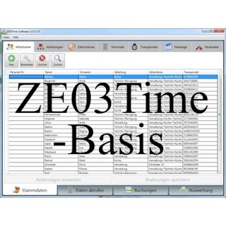 ZE03Time Software 2.0 für Terminals seriell, Ethernet und GSM, Basispaket inkl. 10 Mitarbeiter